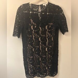 Wilfred Black Lace Mini Dress